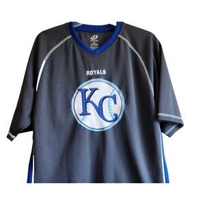 Dynasty Kansas City Royals Baseball Mens M Shirt Embroidered Patch LogoY2K VNeck